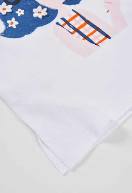 Girls’ cotton T-shirt with print