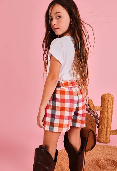Checked skirt