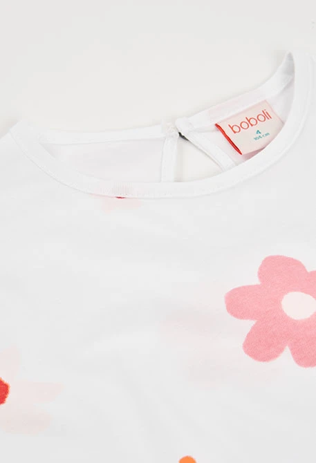 Abito in maglia bianca stampato