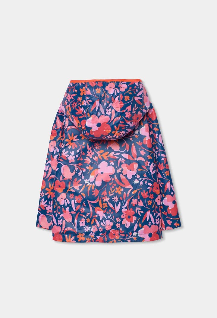 Parka niña reversible tejido técnico azul marino