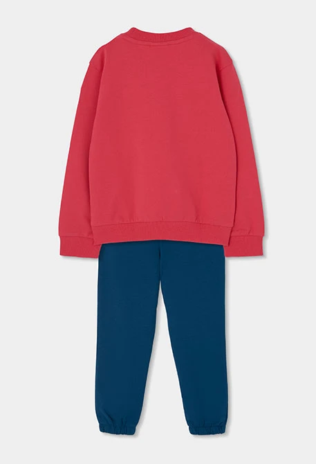 Red printed cotton girl?s set