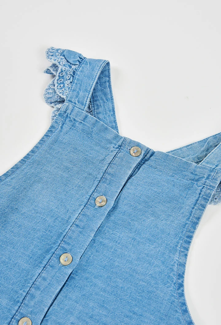 Jardineiras menina denim