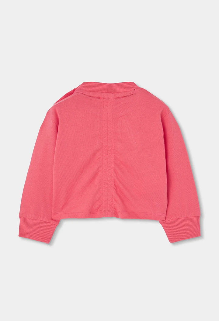 T-shirt en maille fille fraise imprimé fleurs