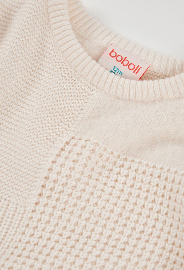 White girl\'s jumper with patchwork combination