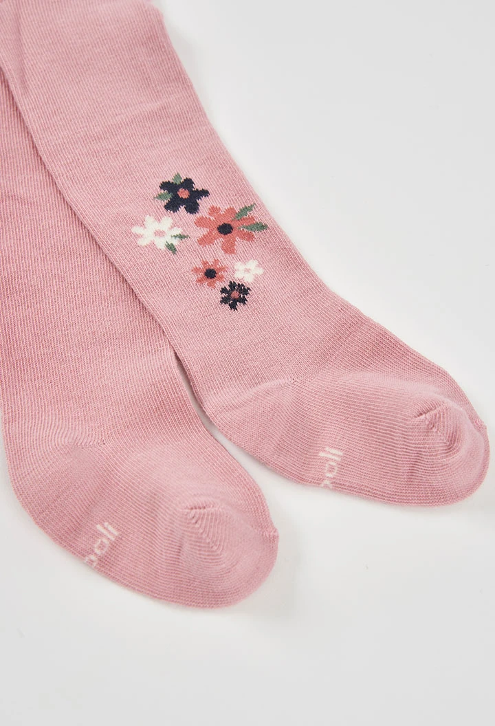 Leotard rosa estampat de flors
