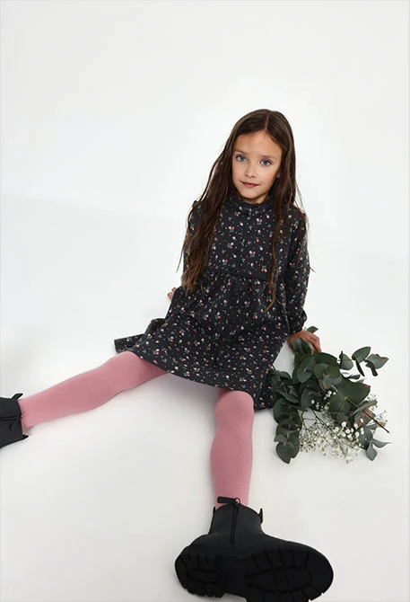 Leotard rosa estampat de flors