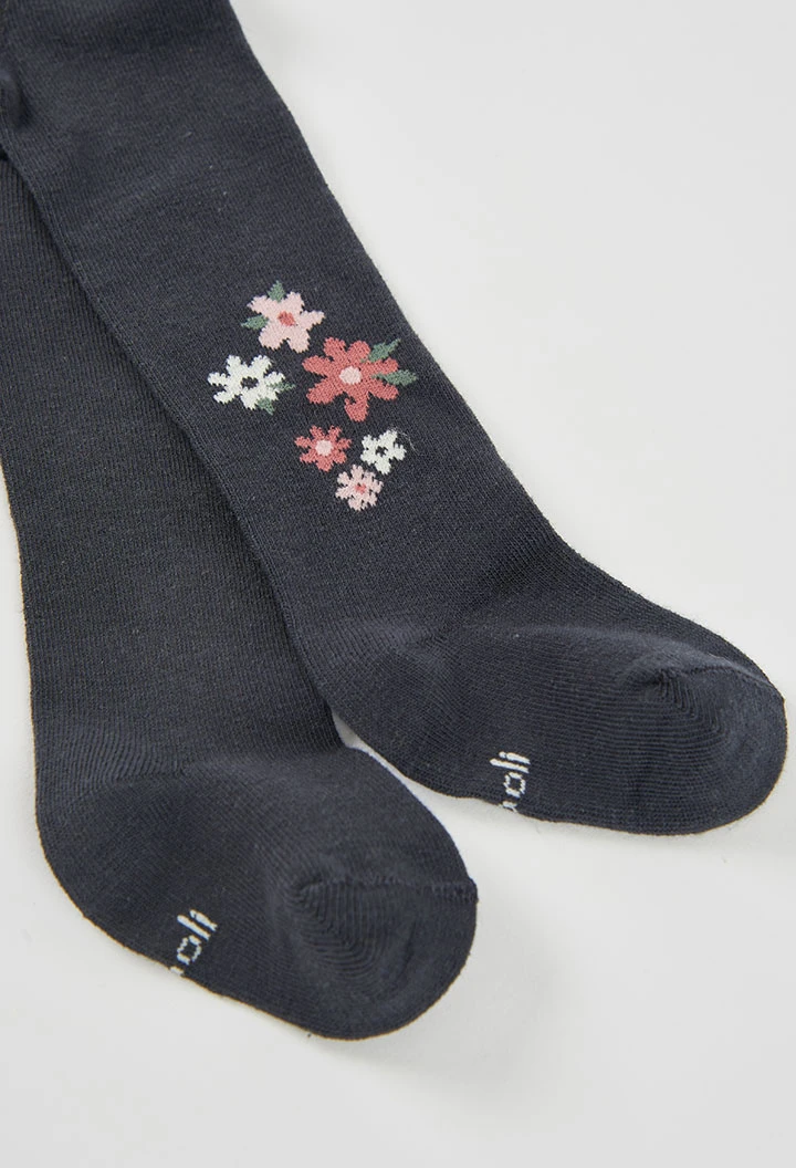 Marineblaues Leotard mit Blumenmuster