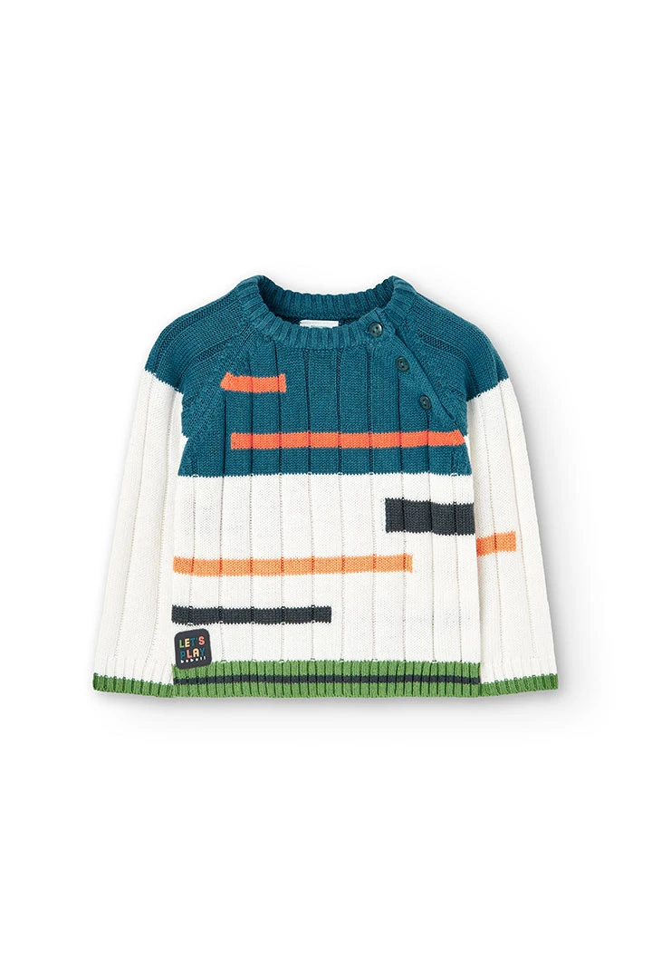 Pullover tricot para o bebé menino