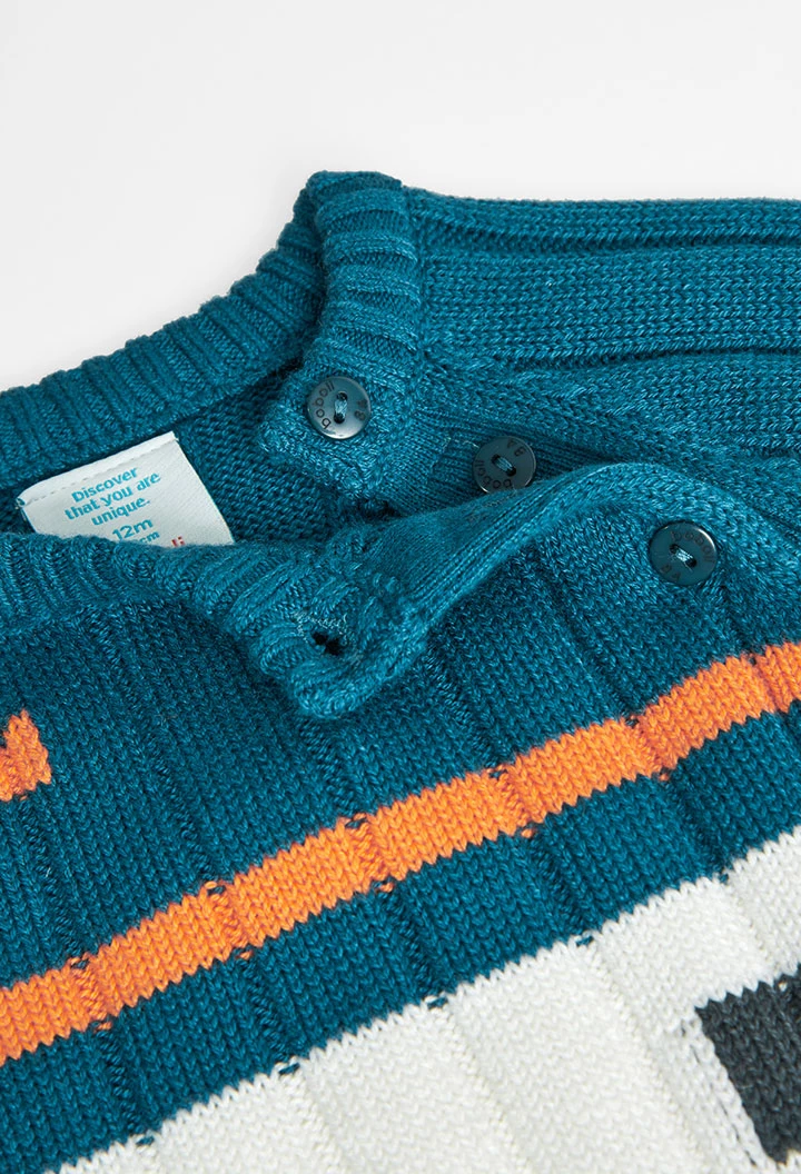 Pullover tricot para o bebé menino