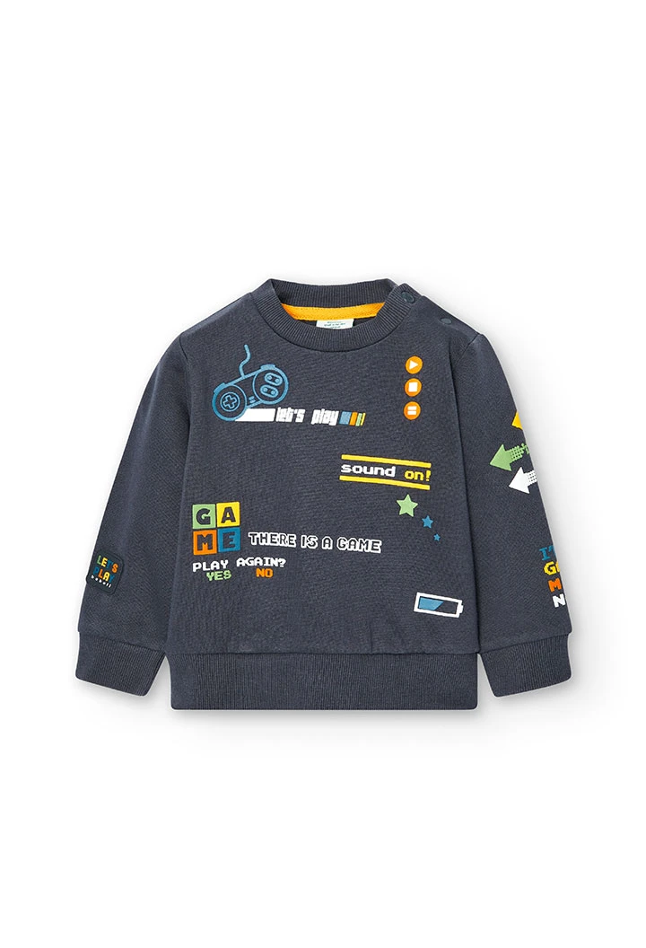 Fleece sweatshirt for baby boy -BCI