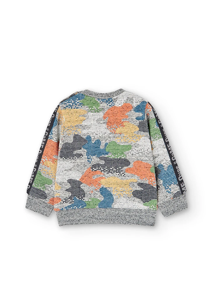 Fleece sweatshirt camo for baby -BCI