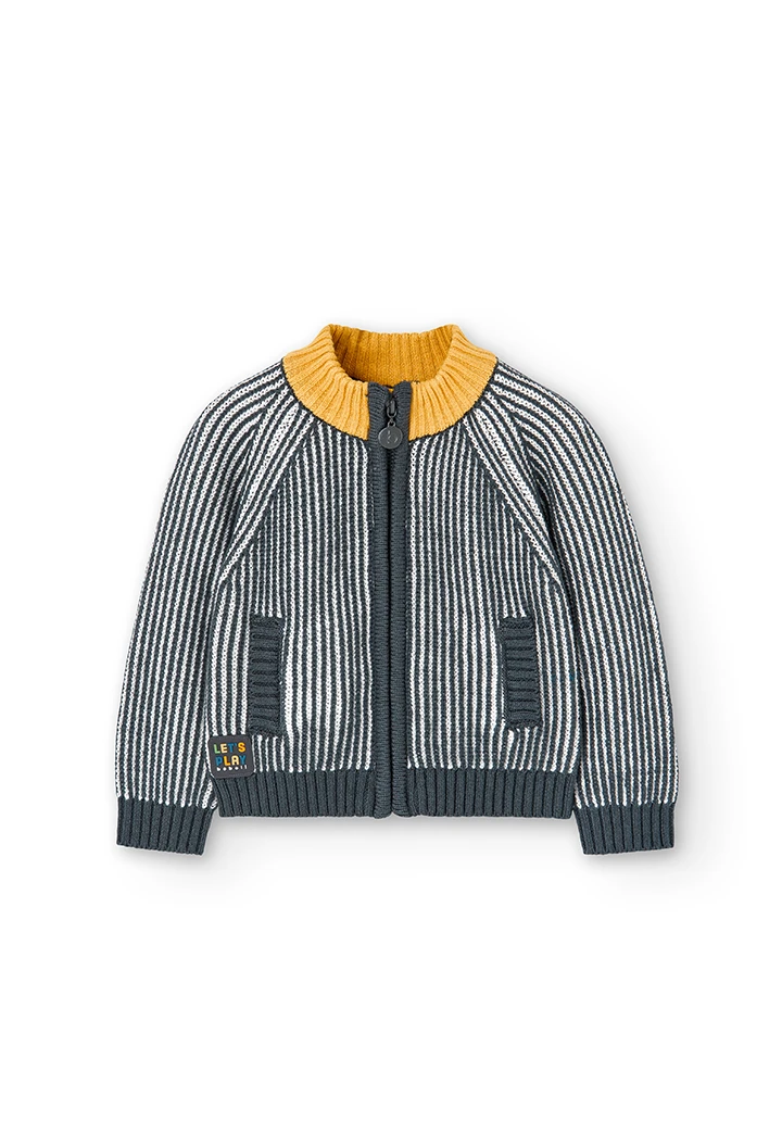 Casaco tricot para o bebé menino