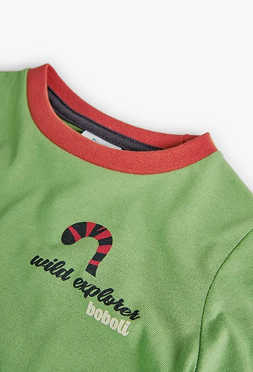 Camiseta verde de punto de bebé niño