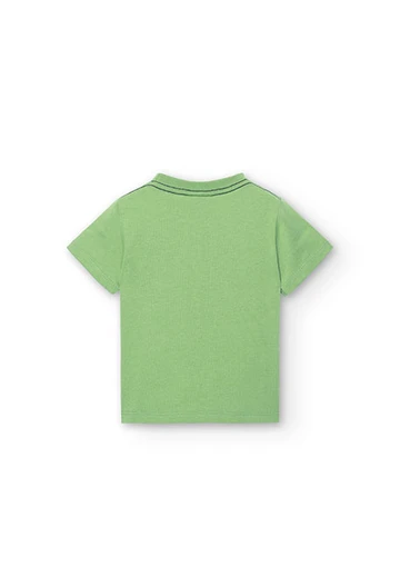 Maglietta in jersey verde neonato