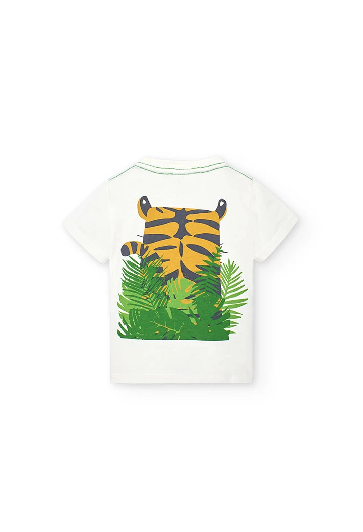 Strick-Shirt für Baby-Jungen in Farbe Weiß