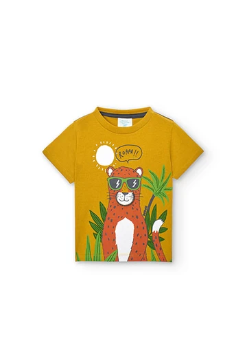 Baby boy's yellow knit t-shirt
