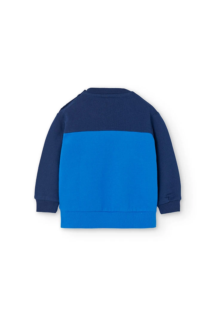 Sudadera de felpa bebé niño en azul marino