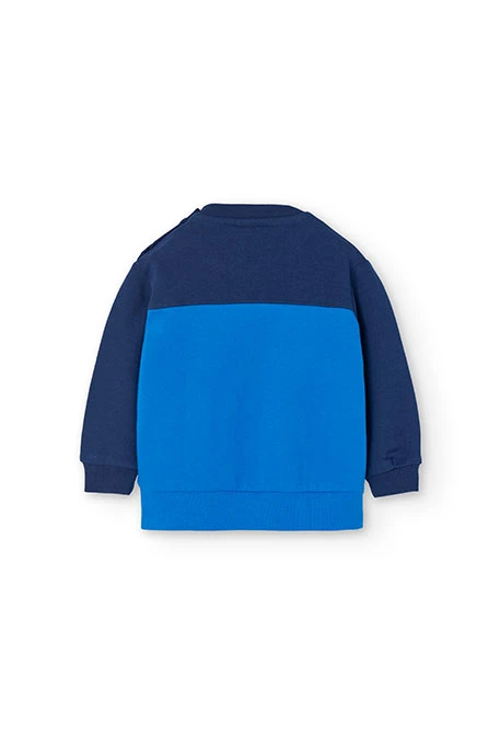 Navy blue fleece sweatshirt for baby boy