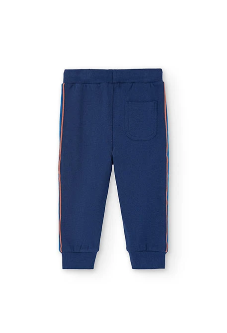 Navy blue fleece trousers for baby boy