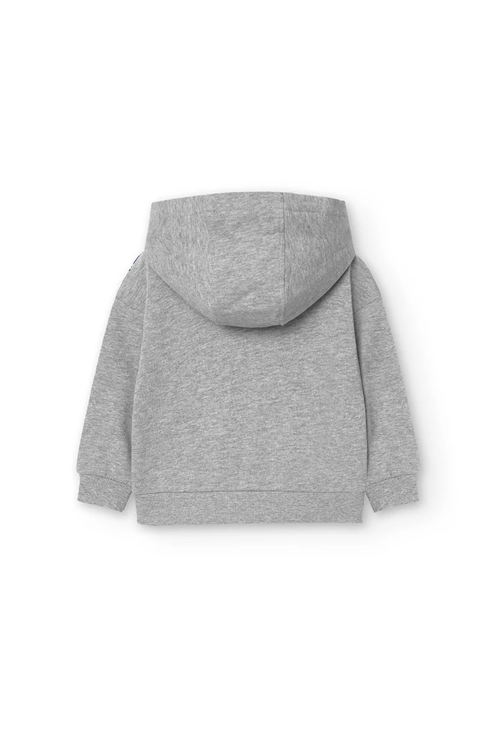 Sweat en molleton pour bébé garçon en gris chiné