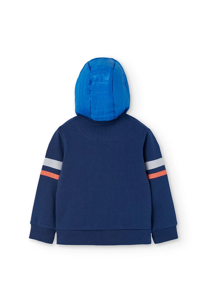 Veste en peluche pour bébé garçon en bleu marine