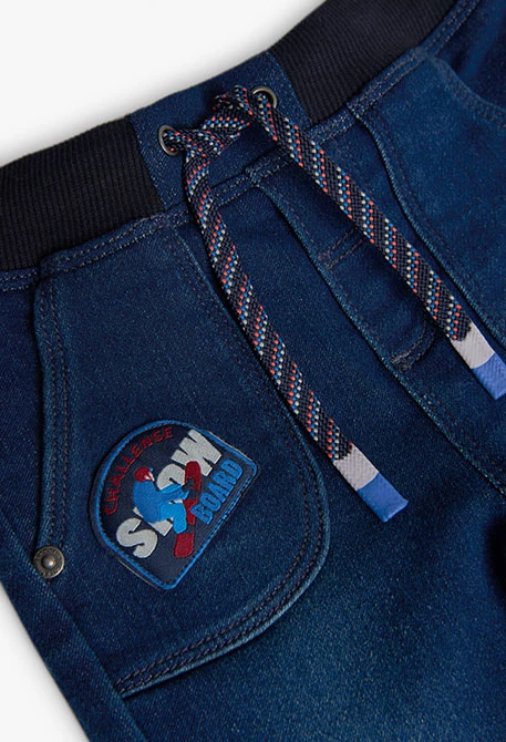 Pantalón denim para bebé niño en azul oscuro