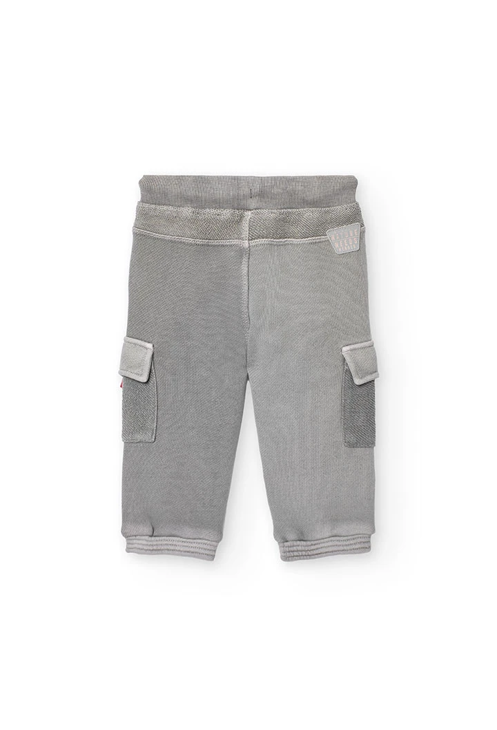Pantalon de jogging pour bébé garçon de couleur grise.