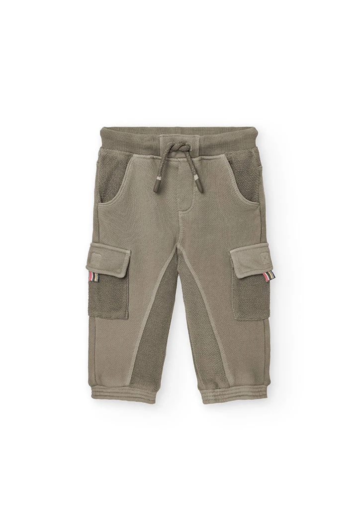 Pantalon de jogging pour bébé garçon de couleur grise.