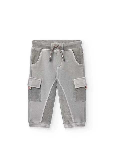 Pantalon de jogging pour bébé garçon de couleur grise.