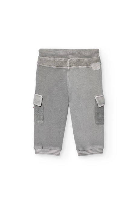 Pantalon de jogging pour bébé garçon de couleur grise.