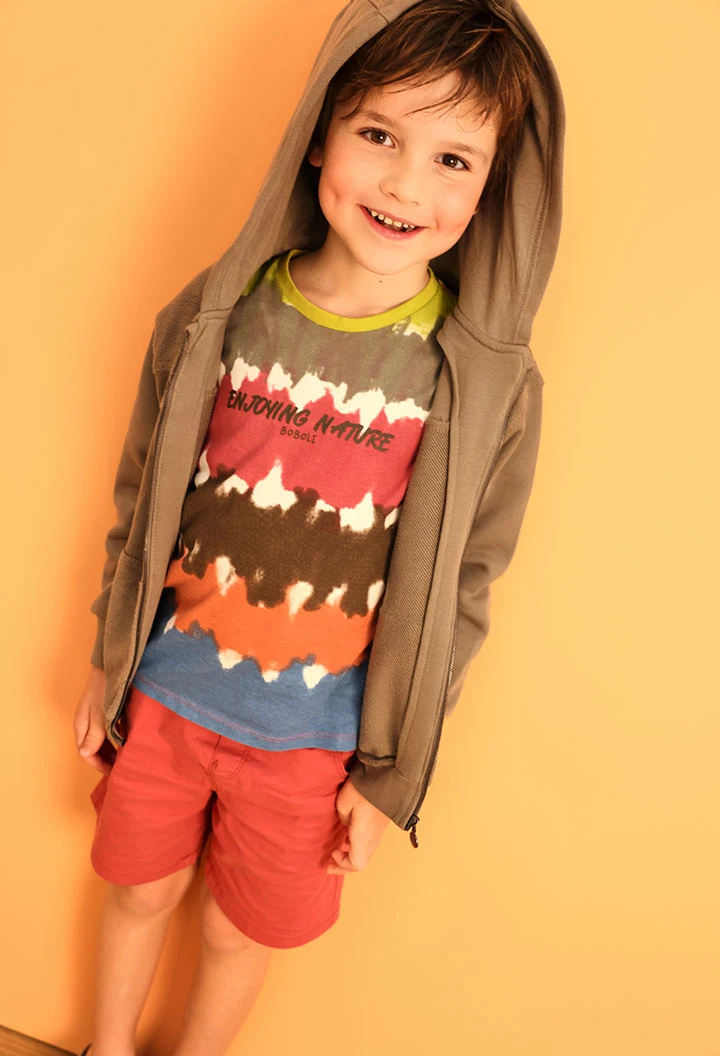 T-shirt en tricot pour bébé garçon en grenat
