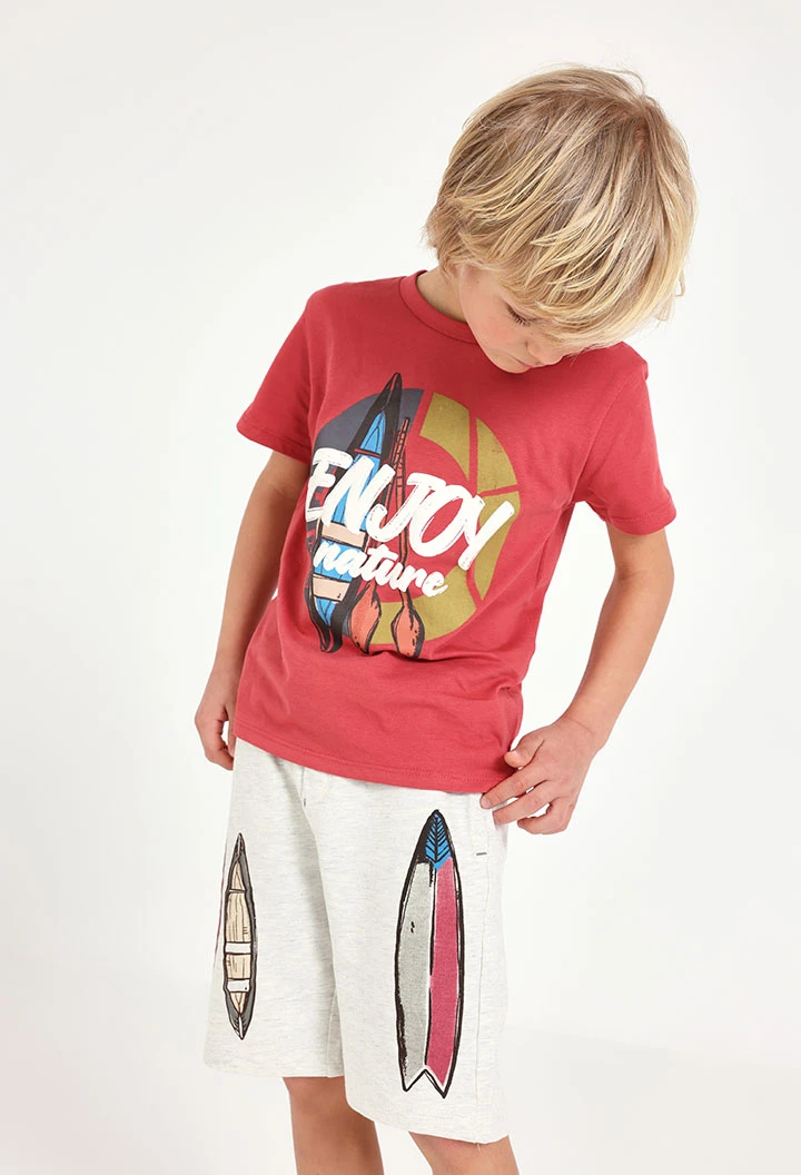 Bermuda in maglia per bambino in colore écru