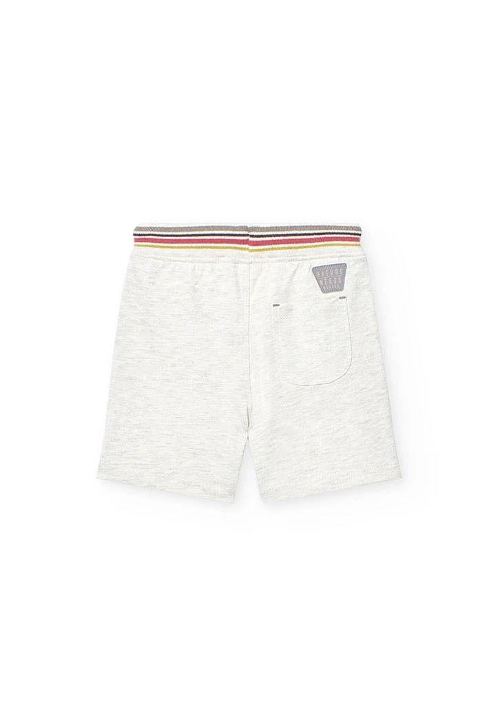 Bermuda in maglia per bambino in colore écru