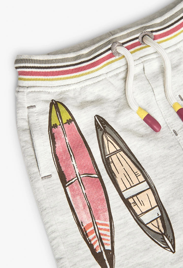 Bermuda in maglia per bambino in colore écru