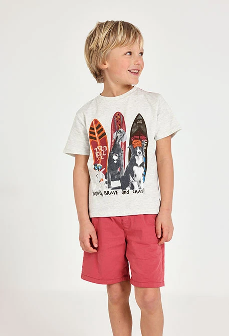 T-shirt en tricot pour bébé garçon en couleur écrue
