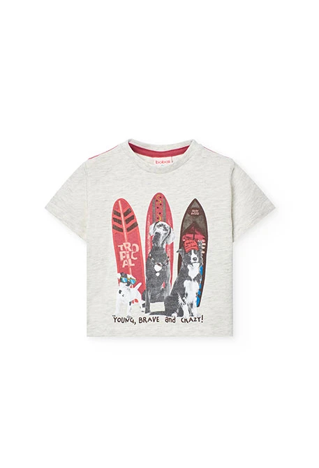 T-shirt en tricot pour bébé garçon en couleur écrue