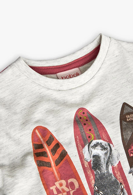 T-shirt en tricot pour bébé garçon en couleur écrue