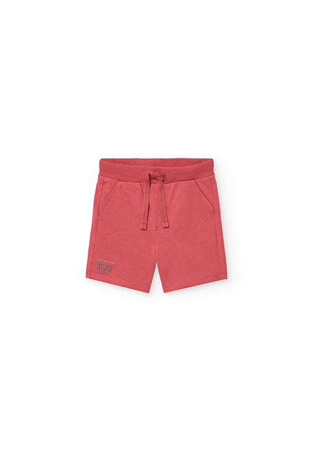 Conjunto de camiseta y pantalones cortos de punto para bebé niño en color blanco