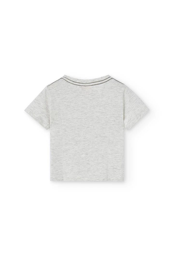 Baby-Jungen-Strickshirt-Set in Rohweiß