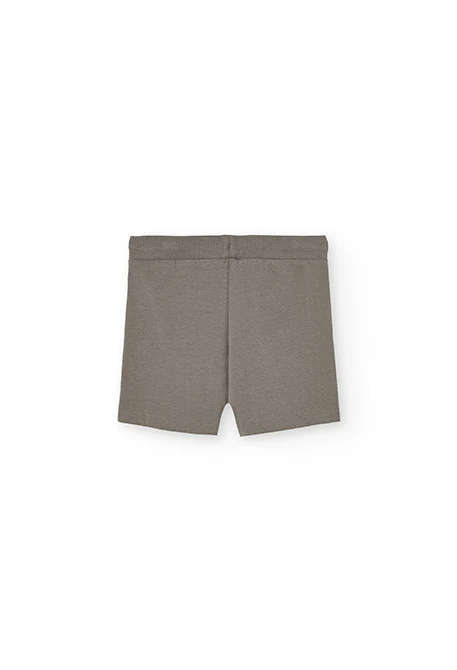 Completo con maglietta a maglia per bambino in colore crema.