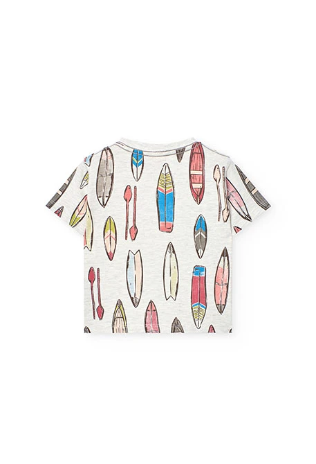 T-shirt en maille pour bébé garçon avec imprimé de surfeurs