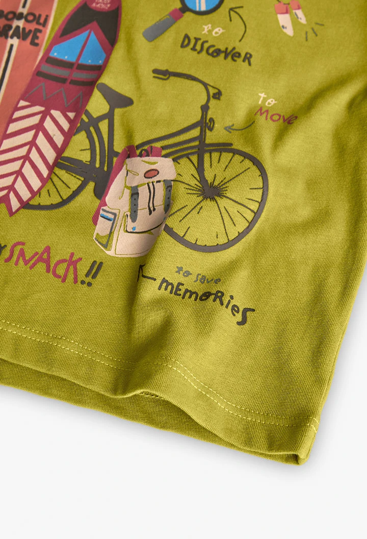 Babyshirt aus Strick für Jungen in Grün
