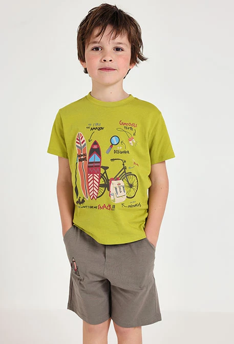 T-shirt en tricot pour bébé garçon en couleur verte