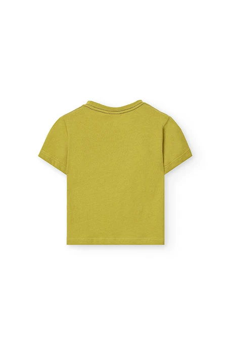 Camiseta de malha para bebé menino em cor verde