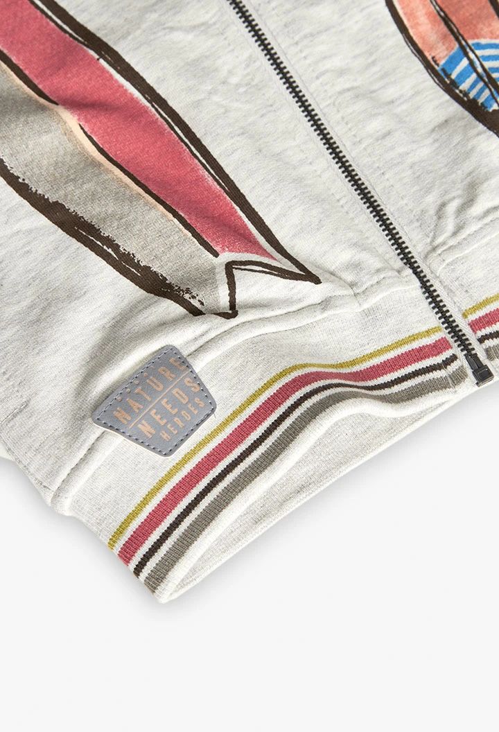 Flanelljacke für Babyjungen in Rohweiß