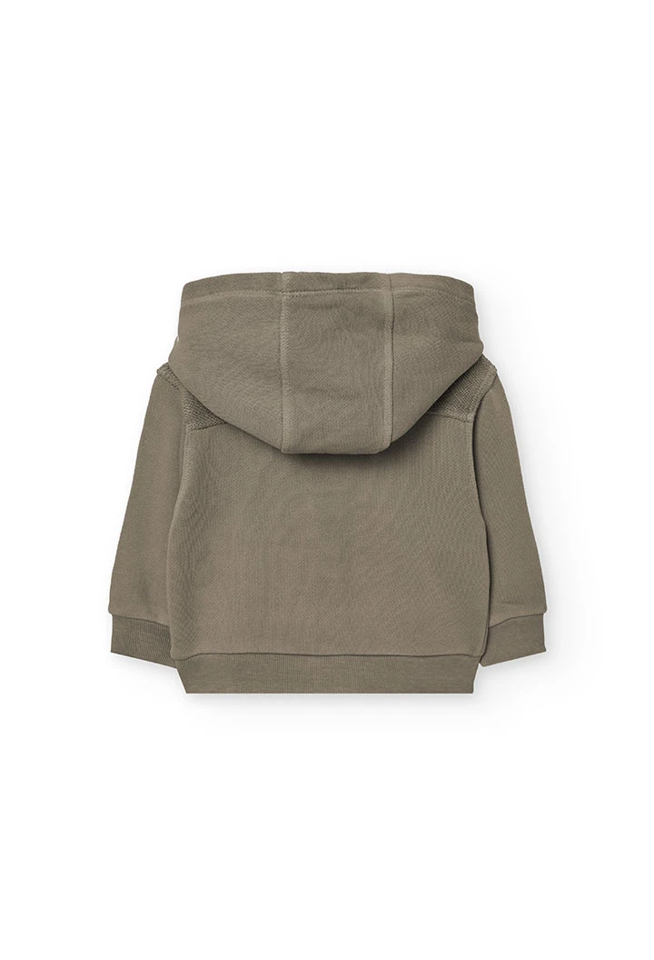 Veste en molleton pour bébé garçon en gris foncé