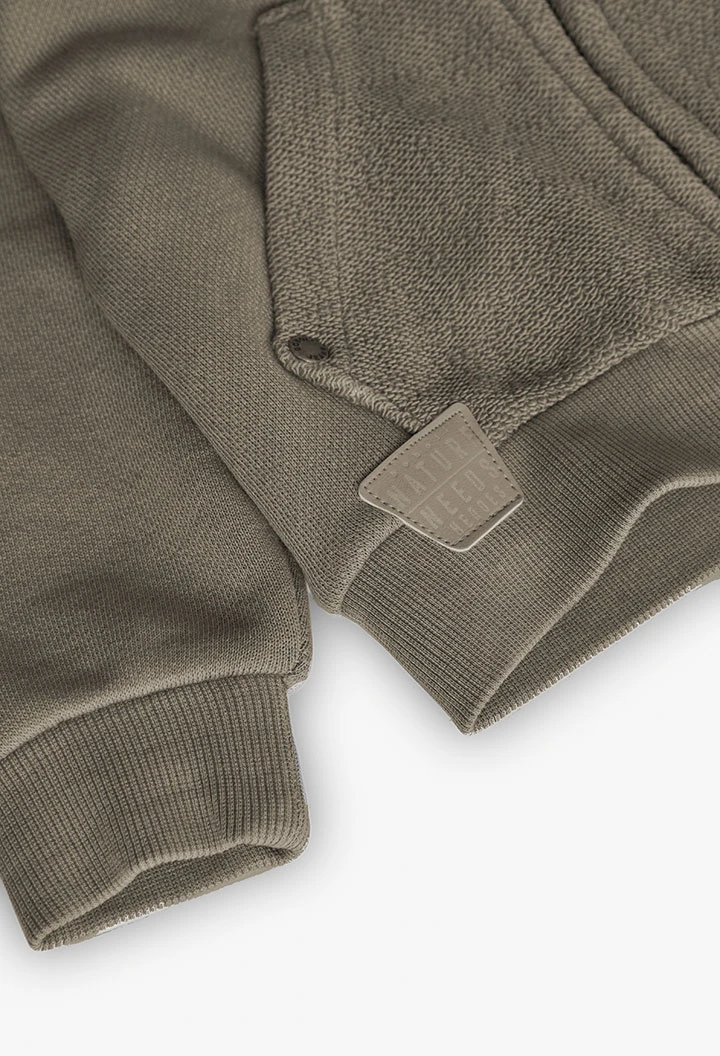 Veste en molleton pour bébé garçon en gris foncé