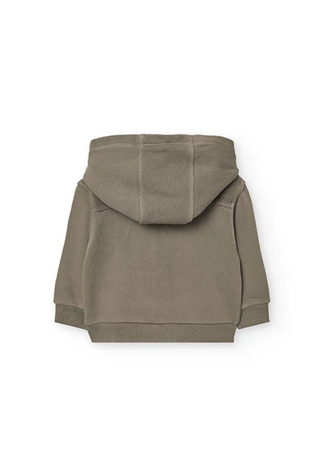 Veste en molleton pour bébé garçon en gris foncé