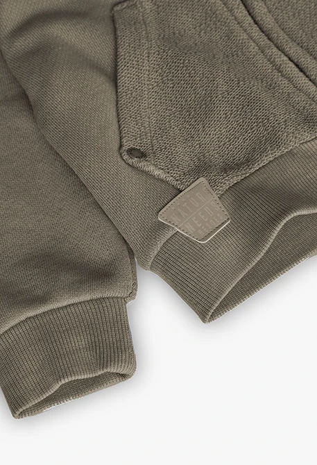 Veste en molleton pour bébé garçon en gris foncé