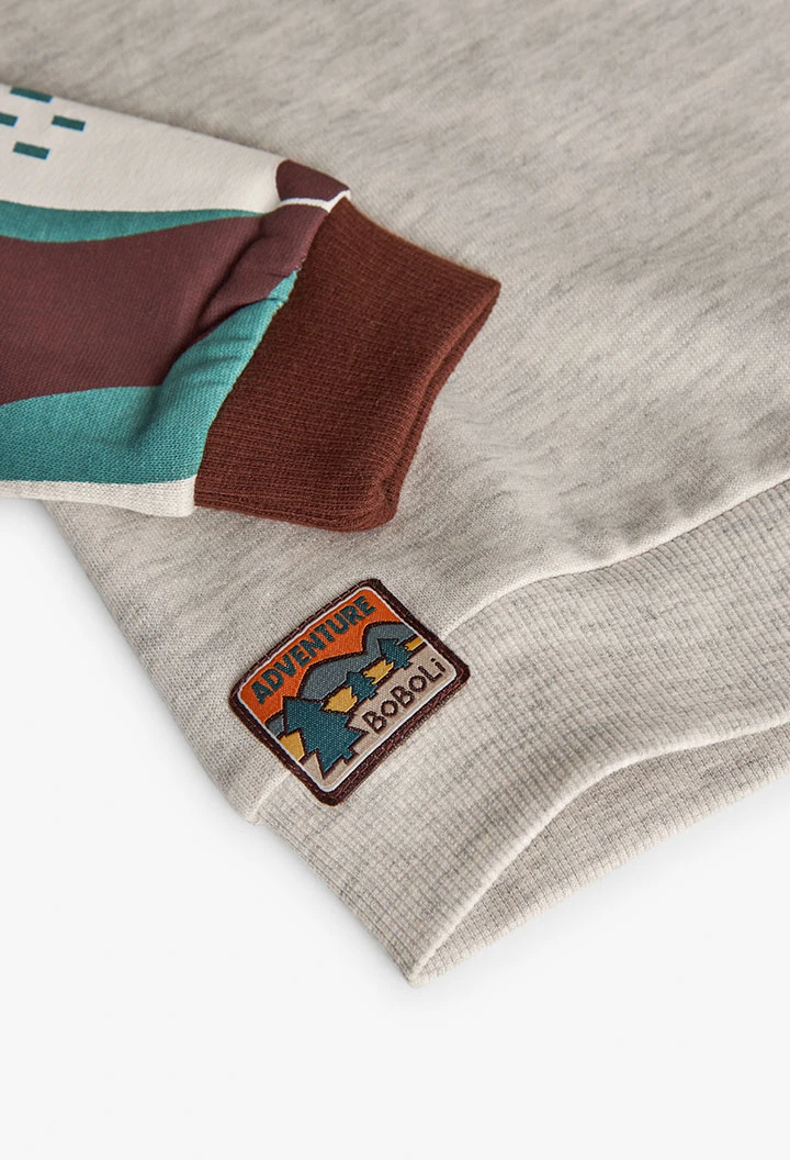 Felpa bambino in pile beige